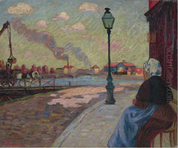 La Seine A Charenton Oil Painting by Armand Guillaumin