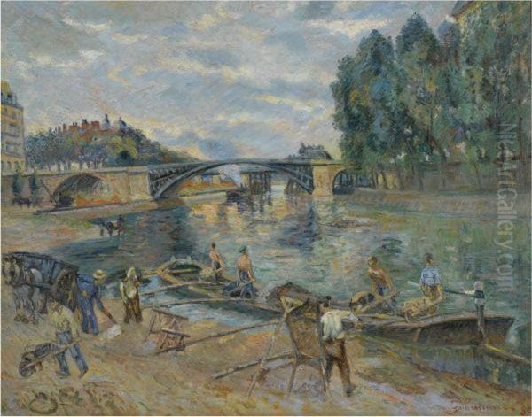 Le Pont De Sully, Paris Oil Painting by Armand Guillaumin