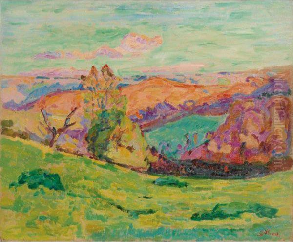 Vue Du Puy Barriou, Creuse Oil Painting by Armand Guillaumin