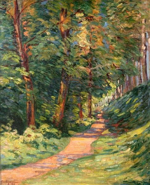 Epinay-sur-orge, Chemin En Sous Bois Oil Painting by Armand Guillaumin