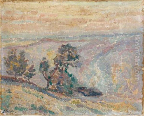 Vue Du Puy Barriou En Creuse Oil Painting by Armand Guillaumin