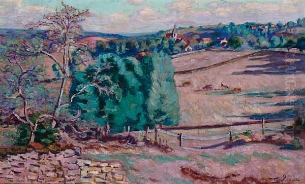 Paturage Des Granges A Crozant Oil Painting by Armand Guillaumin