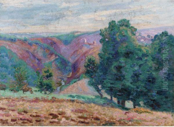 Paysage De La Creuse, Les Ruines Du Chteau De Crozant Oil Painting by Armand Guillaumin