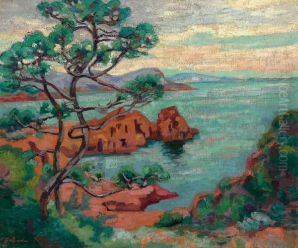 Rochers Au Trayas Oil Painting by Armand Guillaumin