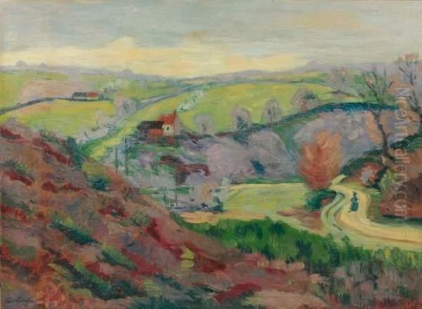 Pres Du Pont Charraud, Creuse Oil Painting by Armand Guillaumin