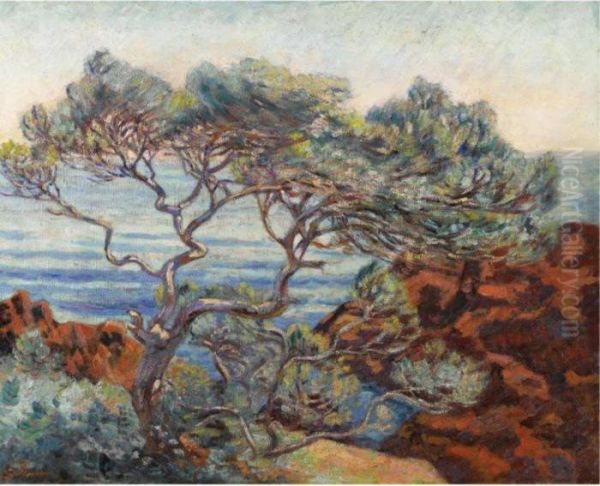 Les Rochers Rouges A 'agay Oil Painting by Armand Guillaumin