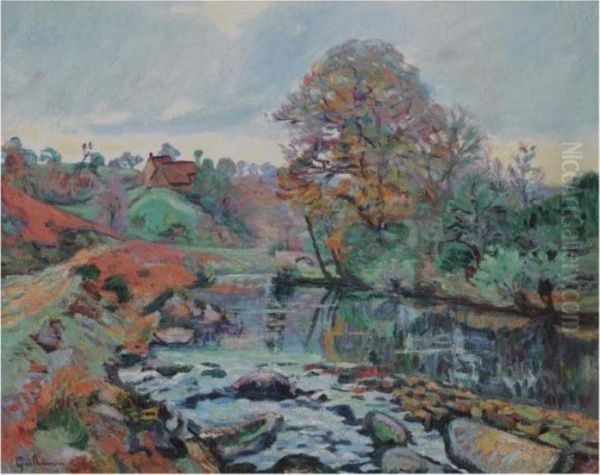 Paysage De La Creuse, Vue Du Pont Charraud Oil Painting by Armand Guillaumin