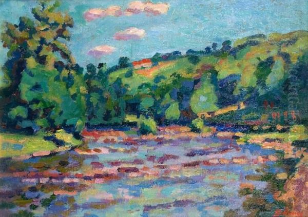 Le Barrage De Genestin A Crozant Oil Painting by Armand Guillaumin