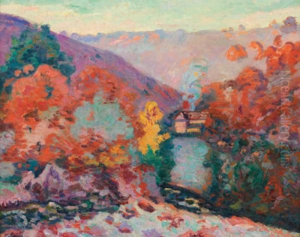 Paysage De La Creuse , La Folie Oil Painting by Armand Guillaumin