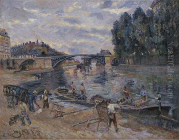 Le Pont De Sully, Paris Oil Painting by Armand Guillaumin