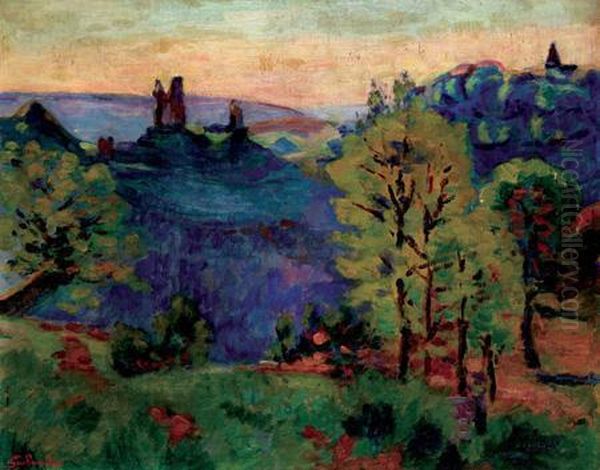 Les Brejots Oil Painting by Armand Guillaumin