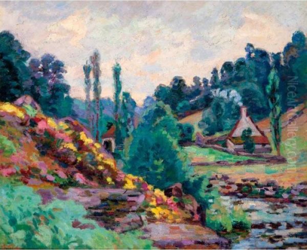 Le Moulin De Jonon Creuse Oil Painting by Armand Guillaumin