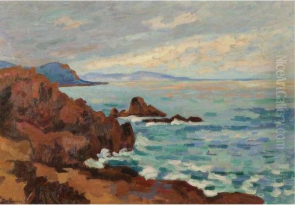 Soleil Couchant, Le Trayas-agay Oil Painting by Armand Guillaumin