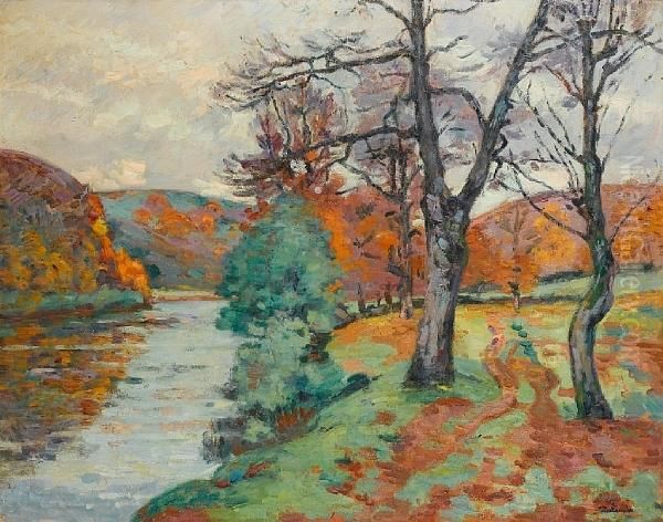 La Roche De L'echo, Creuse Oil Painting by Armand Guillaumin