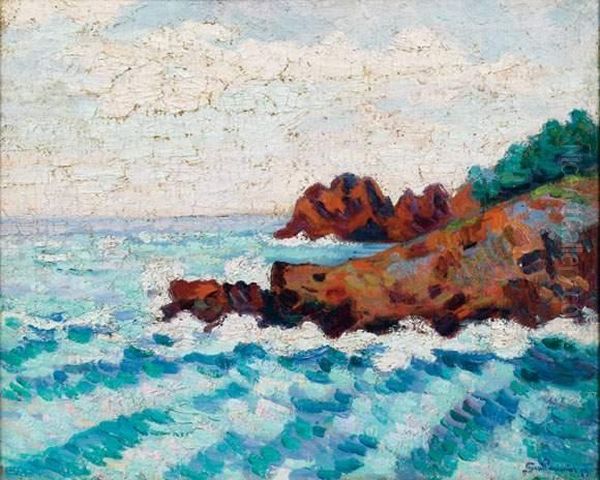 L'esterel Oil Painting by Armand Guillaumin