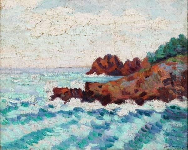 L'esterel Oil Painting by Armand Guillaumin