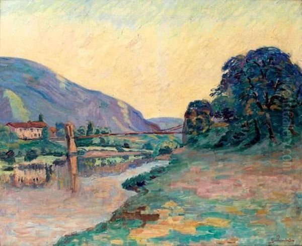 Les Bords De L'ain A Thouarette Oil Painting by Armand Guillaumin