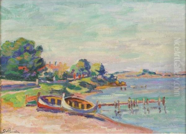 Paysage Du Midi, Le Brusc Oil Painting by Armand Guillaumin