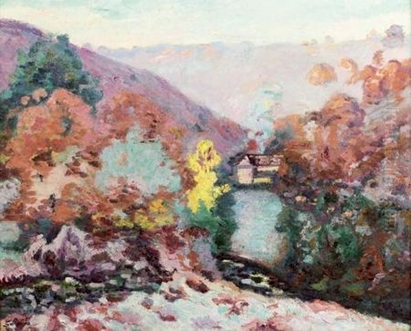 Paysage De La Creuze, La Folie Oil Painting by Armand Guillaumin