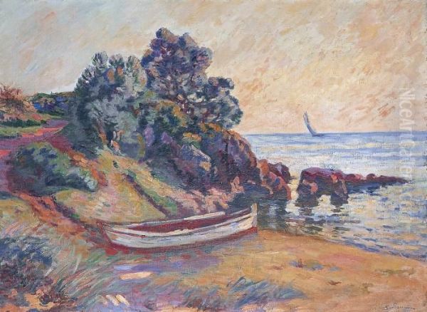 Barque A Agay Oil Painting by Armand Guillaumin