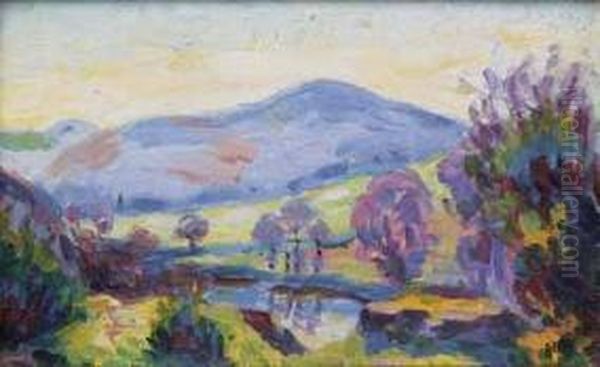 Paysage De La Creuze Oil Painting by Armand Guillaumin