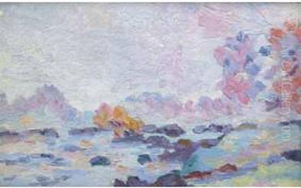 Barrage De Genetin Oil Painting by Armand Guillaumin