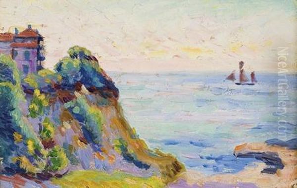 Sea Shore Oil Painting by Armand Guillaumin