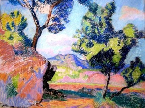 Vue Du Massif De L'esterel, Var Oil Painting by Armand Guillaumin