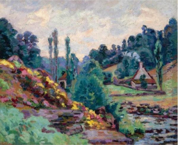 Le Moulin De Jonon Creuse Oil Painting by Armand Guillaumin