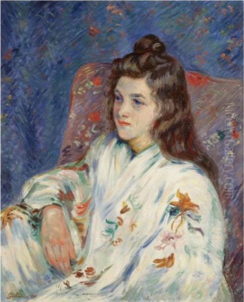 Mademoiselle Guillaumin Oil Painting by Armand Guillaumin