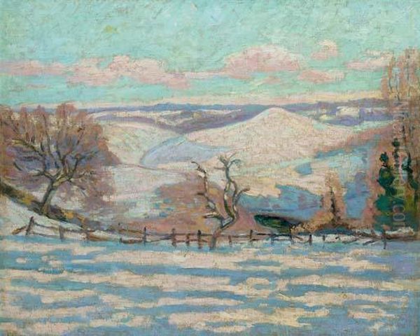 Gelee Blanche Au Puy Barriou, Crozant Oil Painting by Armand Guillaumin