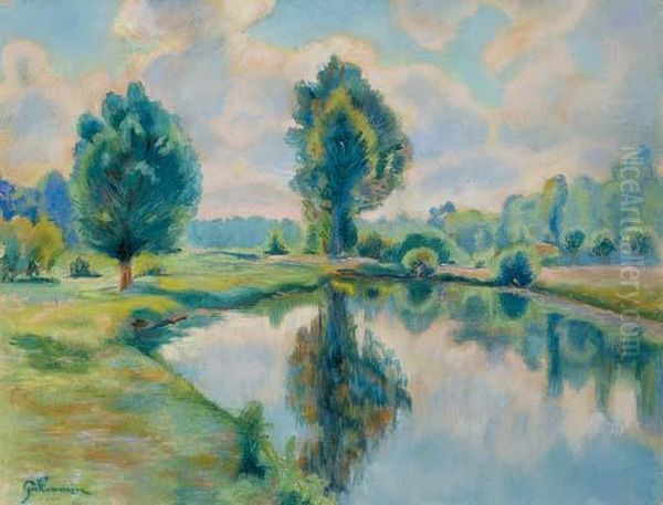 Bord De Riviere Oil Painting by Armand Guillaumin