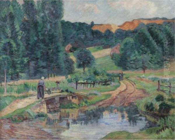 Paysage De Saint-cheron Oil Painting by Armand Guillaumin