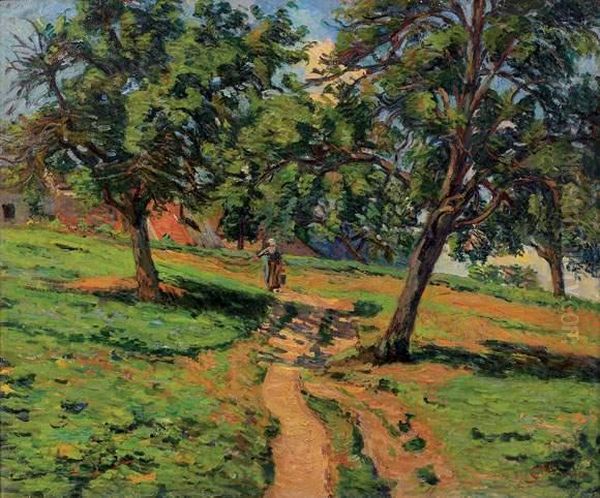 Chemin A Damiette, Vers 1886 Oil Painting by Armand Guillaumin