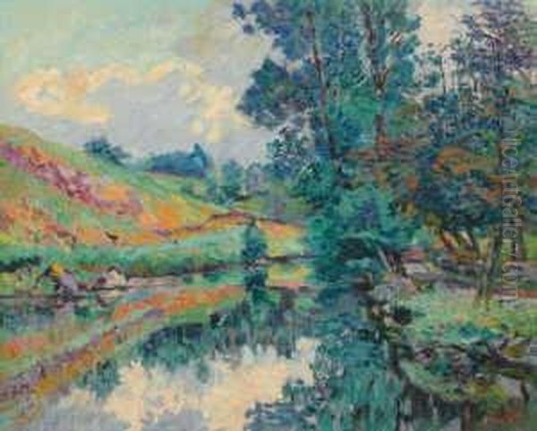 Paysage De La Creuse, L'ecluse Bouchardon Oil Painting by Armand Guillaumin