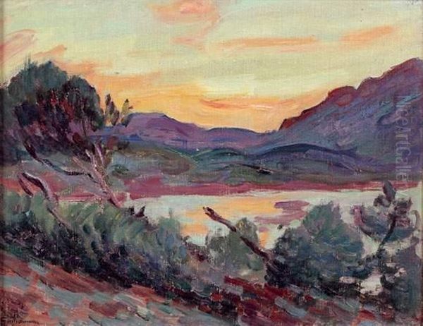 La Baie D'agay, Circa 1915 Oil Painting by Armand Guillaumin