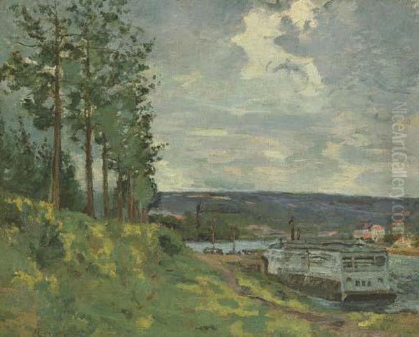 Bords De La Marne Oil Painting by Armand Guillaumin