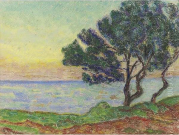 Au Bord De La Mer Oil Painting by Armand Guillaumin