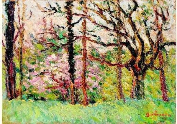 Paysage De Foret Oil Painting by Armand Guillaumin