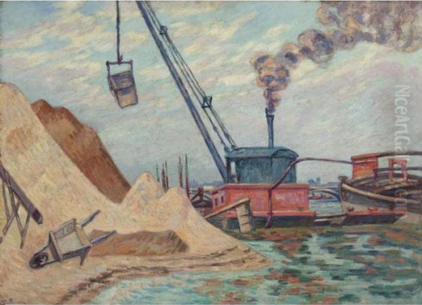 Le Quai D'austerlitz Oil Painting by Armand Guillaumin