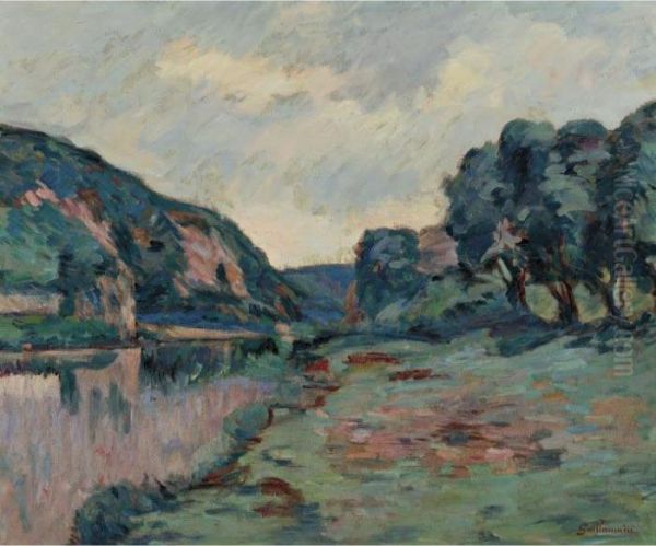 La Roche De L'echo Oil Painting by Armand Guillaumin