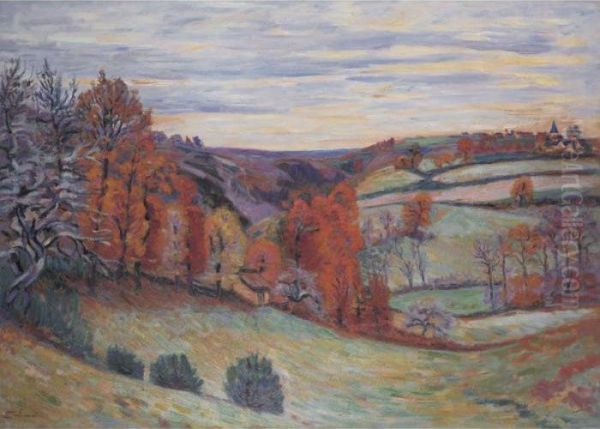 Paturages Des Granges, Crozant Oil Painting by Armand Guillaumin