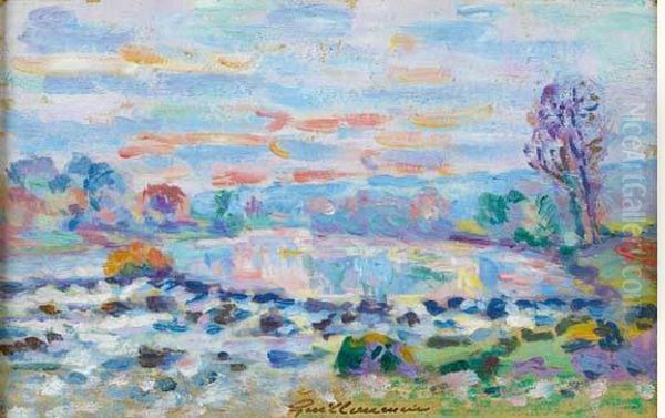 Barrage De Genetin, Crozant, Circa 1905 Oil Painting by Armand Guillaumin