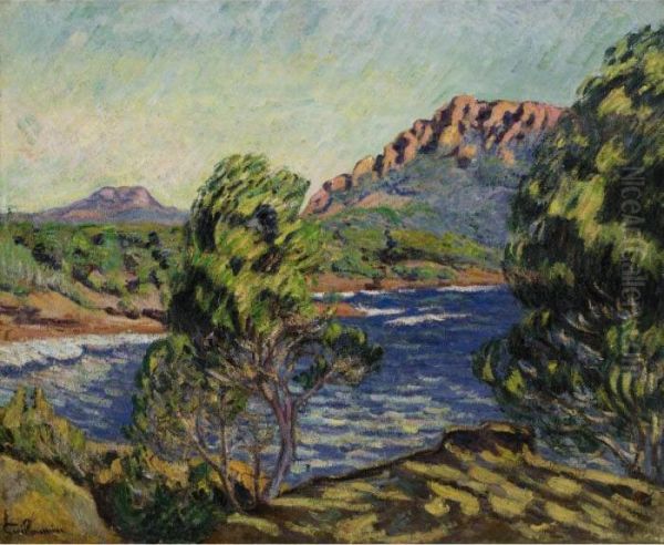 Agay, La Baie Par Temps De Mistral Oil Painting by Armand Guillaumin