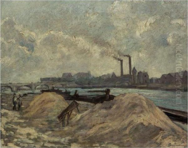 Banlieue De Paris Oil Painting by Armand Guillaumin