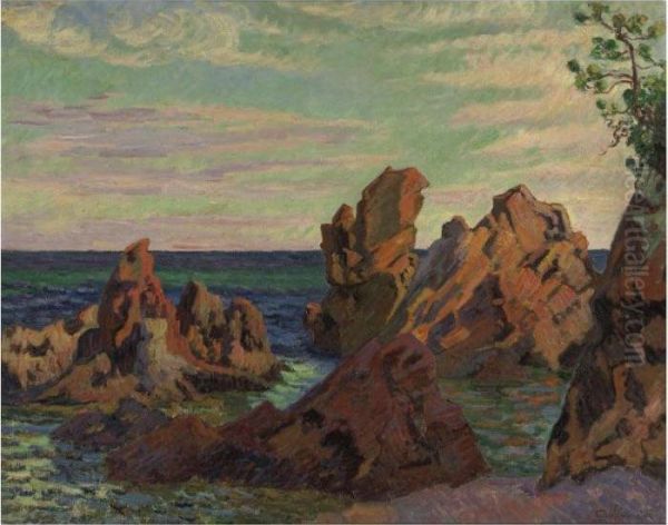 Les Rochers De L'ile Besse Oil Painting by Armand Guillaumin