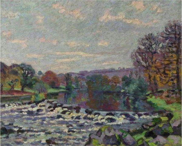 Le Barrage De Genetin Oil Painting by Armand Guillaumin