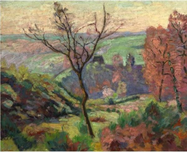 Vallee De La Sedelle Au Pont Charraud Oil Painting by Armand Guillaumin