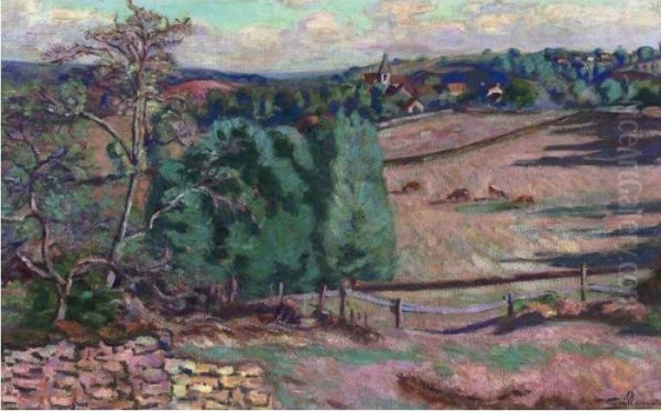 Le Paturage Des Granges A Crozant Oil Painting by Armand Guillaumin