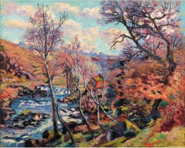 Le Moulin Bouchardon A Crozant Oil Painting by Armand Guillaumin